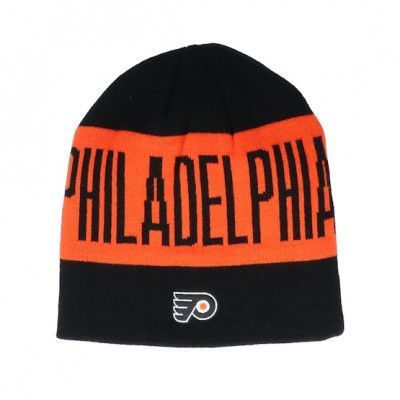 Adidas - NHL Svart traditionalbeanie Beanie - Philadelphia Flyers 19 Black/Orange Beanie @ Hatstore
