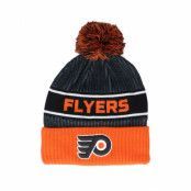 Fanatics - NHL Svart pom Beanie - Philadelphia Flyers Authentic Pro Locker Room Black/Orange Pom @ Hatstore