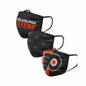 Foco - NHL Svart Mask - Philadelphia Flyers 3-Pack NHL Black/Orange Face Mask @ Hatstore