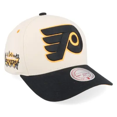 Mitchell&Ness - NHL Vit adjustable Keps - Philadelphia Flyers Overspray Pro Off White/Black A-frame Adjustable @ Hatstore