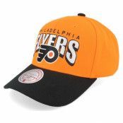 Mitchell&Ness - NHL Orange adjustable Keps - Philadelphia Flyers Boom Text Pro Vintage Orange/Black Adjustable @ Hatstore