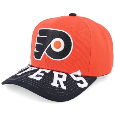 Mitchell&Ness - NHL Orange adjustable Keps - Philadelphia Flyers Underarch Pro Cap Orange/Black Adjustable @ Hatstore