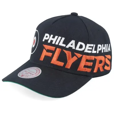Mitchell&Ness - NHL Svart adjustable Keps - Philadelphia Flyers Busted Pro Black A-Frame Adjustable @ Hatstore