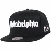 Mitchell&Ness - NHL Svart snapback Keps - Philadelphia Flyers Gothic City Black Snapback @ Hatstore