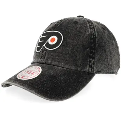 Mitchell&Ness - NHL Svart unconstructed Keps - Philadelphia Flyers Legendary Black Dad Cap @ Hatstore