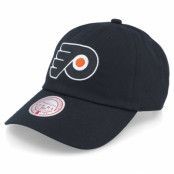 Mitchell&Ness - NHL Svart unconstructed Keps - Philadelphia Flyers Team Ground 2.0 Black Dad Cap @ Hatstore