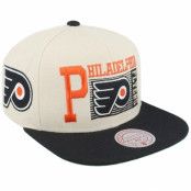 Mitchell&Ness - NHL Vit snapback Keps - Philadelphia Flyers Speed Zone Vintage Off White/Black Snapback @ Hatstore