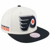 Mitchell&Ness - NHL Vit snapback Keps - Philadelphia Flyers Vintage Off White/Black Snapback @ Hatstore