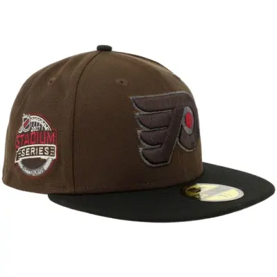 New Era - NHL Brun Keps - Hatstore Exclusive x Philadelphia Flyers 59FIFTY Stadium Walnut/Black Fitted @ Hatstore