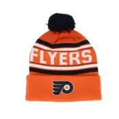 Outerstuff - NHL Orange pom Beanie - Kids Philadelphia Flyers Jacquard Cuff Beanie Orange Pom @ Hatstore