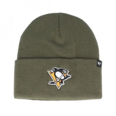 47 Brand - NHL Grön cuff Beanie - Pittsburgh Penguins Haymaker Knit Sandalwood Cuff @ Hatstore