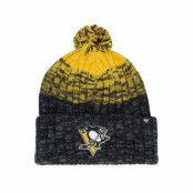 47 Brand - NHL Gul pom Beanie - Pittsburgh Penguins Cascade 47 Cuff  Beanie Black/Yellow Pom @ Hatstore