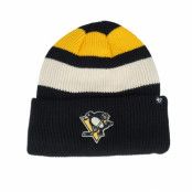 47 Brand - NHL Svart cuff Beanie - Pittsburgh Penguins Clubhouse Jennings Beanie Black/White/Yellow Cuff @ Hatstore