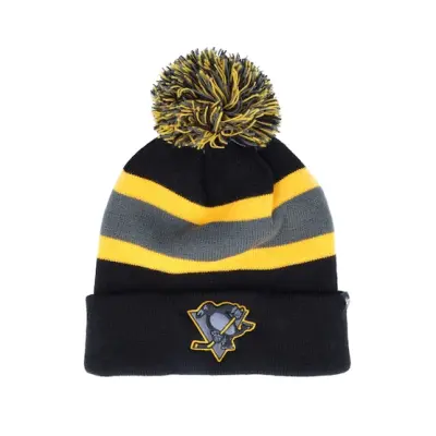 47 Brand - NHL Svart pom Beanie - Pittsburgh Penguins Breakaway Cuff Knit Black Pom @ Hatstore