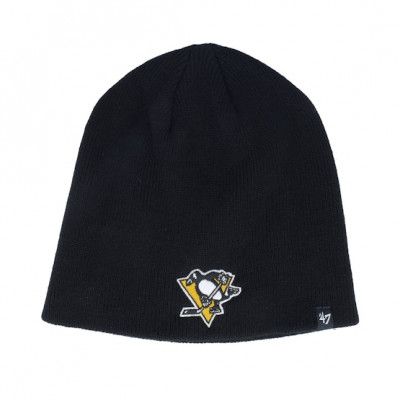 47 Brand - NHL Svart traditionalbeanie Beanie - Pittsburgh Penguins Black Beanie @ Hatstore