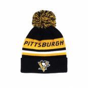 Adidas - NHL Svart pom Beanie - Pittsburgh Penguins Cuffed Knit Black/Yellow Pom @ Hatstore