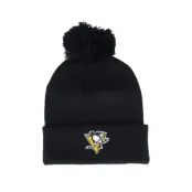 Adidas - NHL Svart pom Beanie - Pittsburgh Penguins NHL Cuffed Beanie Black Pom @ Hatstore