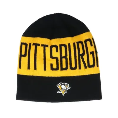 Adidas - NHL Svart traditionalbeanie Beanie - Pittsburgh Penguins 19 Black/Yellow Beanie @ Hatstore