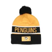 Fanatics - NHL Gul pom Beanie - Pittsburgh Penguins Authentic Pro Game&Train Black/Gold Pom @ Hatstore