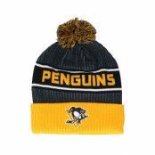 Fanatics - NHL Svart pom Beanie - Pittsburgh Penguins Authentic Pro Locker Room Black/Yellow Pom @ Hatstore