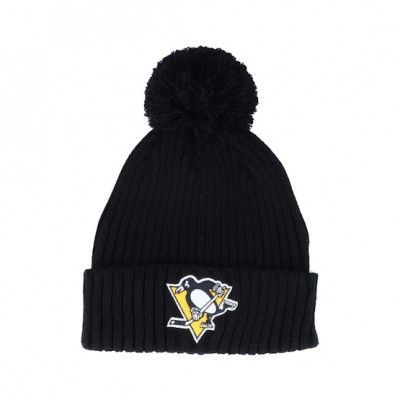 Fanatics - NHL Svart pom Beanie - Pittsburgh Penguins Value Core Beanie Black Pom @ Hatstore