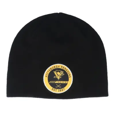Fanatics - NHL Svart traditionalbeanie Beanie - Pittsburgh Penguins Authentic Pro Training Beanie @ Hatstore