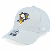 47 Brand - NHL Grå adjustable Keps - Pittsburgh Penguins Mvp Logo Grey/Yellow Adjustable @ Hatstore