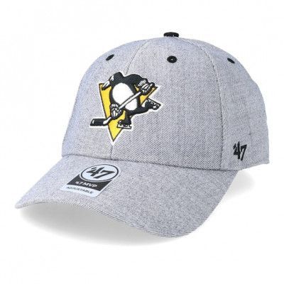 47 Brand - NHL Grå adjustable Keps - Pittsburgh Penguins Storm Cloud 47 MVP Wool Charcoal Adjustable @ Hatstore