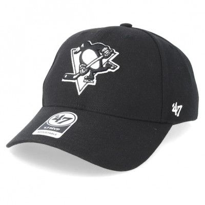 47 Brand - NHL Svart adjustable Keps - Pittsburgh Penguins 47 Mvp Wool Black/Black&White Adjustable @ Hatstore