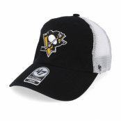 47 Brand - NHL Svart adjustable Keps - Pittsburgh Penguins Blue Hill 47 Closer Mesh Black/White Unconstructed @ Hatstore