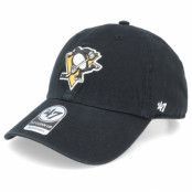 47 Brand - NHL Svart adjustable Keps - Pittsburgh Penguins Clean Up Black Adjustable @ Hatstore