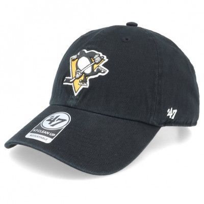 47 Brand - NHL Svart adjustable Keps - Pittsburgh Penguins Clean Up Black Adjustable @ Hatstore