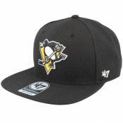 47 Brand - NHL Svart snapback Keps - Pittsburgh Penguins NHL No Shot Captain Black Snapback @ Hatstore