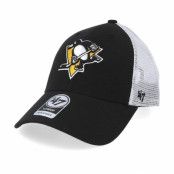 47 Brand - NHL Svart trucker Keps - Pittsburgh Penguins Malvern 47 Mvp Wool Black/White Trucker @ Hatstore