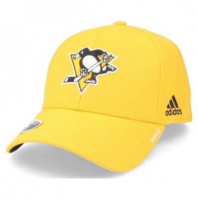 Adidas - NHL Gul flexfit Keps - Pittsburgh Penguins Coach Structured Yellow Flexfit @ Hatstore