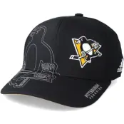 Adidas - NHL Svart flexfit Keps - Pittsburgh Penguins Second Season Structured Black Stretch Fit @ Hatstore