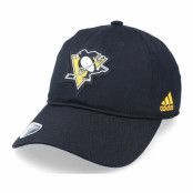 Adidas - NHL Svart unconstructed Keps - Pittsburgh Penguins Cotton Slouch Black Dad Cap @ Hatstore