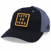 Adidas - NHL Svart unconstructed Keps - Pittsburgh Penguins Cotton Slouch Black/Grey Adjustable @ Hatstore