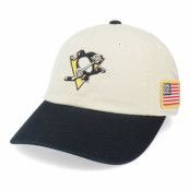 American Needle - NHL Beige unconstructed Keps - Pittsburgh Penguins Pittsburgh Penguins United Slouch Ivory/Black Dad Cap @ Hatstore