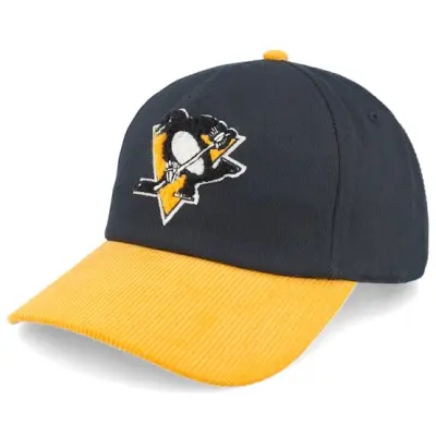 American Needle - NHL Svart adjustable Keps - Pittsburgh Penguins Burnett Black/Yellow Corduroy Adjustable @ Hatstore