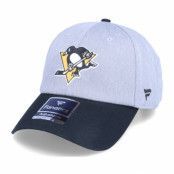 Fanatics - NHL Grå unconstructed Keps - Pittsburgh Penguins Grey Marl Unstructured Sports Grey/Black Dad Cap @ Hatstore