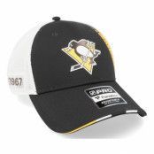 Fanatics - NHL Svart trucker Keps - Pittsburgh Penguins Authentic Pro Draft Podium Black/White Trucker @ Hatstore