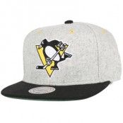 Keps Pittsburgh Penguins Melange Flannel Snapback - Mitchell & Ness - Grå Snapback