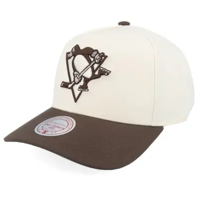Mitchell&Ness - NHL Beige adjustable Keps - Pittsburgh Penguins Fashion 2t Pro Cream/Brown A-Frame Adjustable @ Hatstore