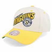 Mitchell&Ness - NHL Beige adjustable Keps - Pittsburgh Penguins Retro Type Pro Off White/Yellow Adjustable @ Hatstore