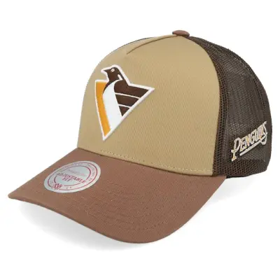 Mitchell&Ness - NHL Brun trucker Keps - Hatstore Exclusive x Pittsburgh Penguins Howdy Brown Trucker @ Hatstore