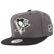 Mitchell&Ness - NHL Grå snapback Keps - Pittsburgh Penguins G3 Logo Snapback @ Hatstore