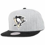 Mitchell&Ness - NHL Grå snapback Keps - Pittsburgh Penguins Heather Micro Snapback @ Hatstore