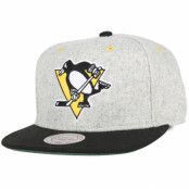 Mitchell&Ness - NHL Grå snapback Keps - Pittsburgh Penguins Melange Flannel Snapback @ Hatstore