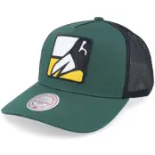 Mitchell&Ness - NHL Grön trucker Keps - Hatstore Exclusive x Pittsburgh Penguins Patch Miror Green/Black A-frame Trucker @ Hatstore